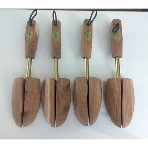 Lot 2 Pair Cedar Shoe Trees Forms Woodlore Large & Adjustable Moisture Wicking